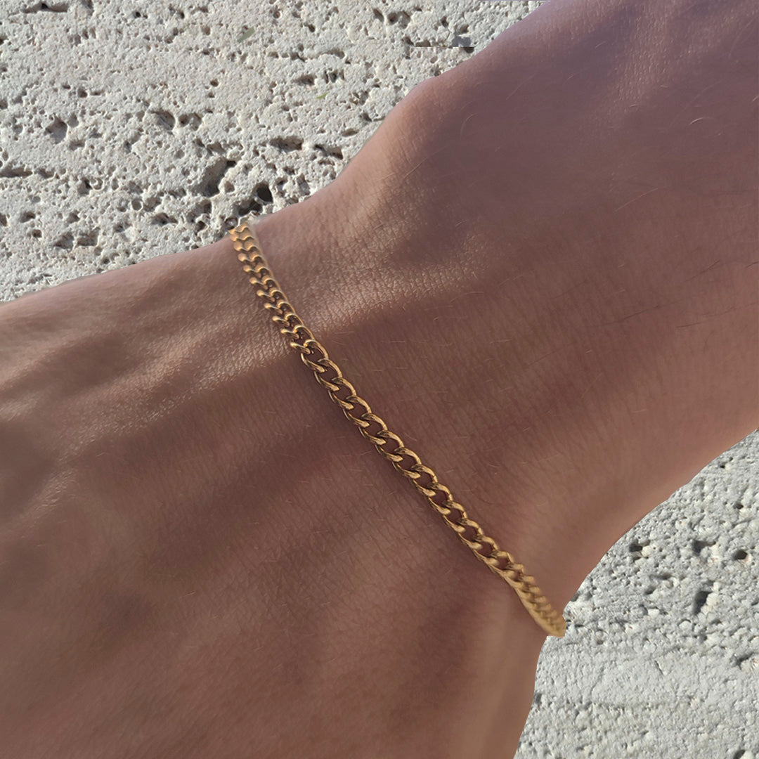 Curb Bracelet 3mm | Oro - Milano Ice