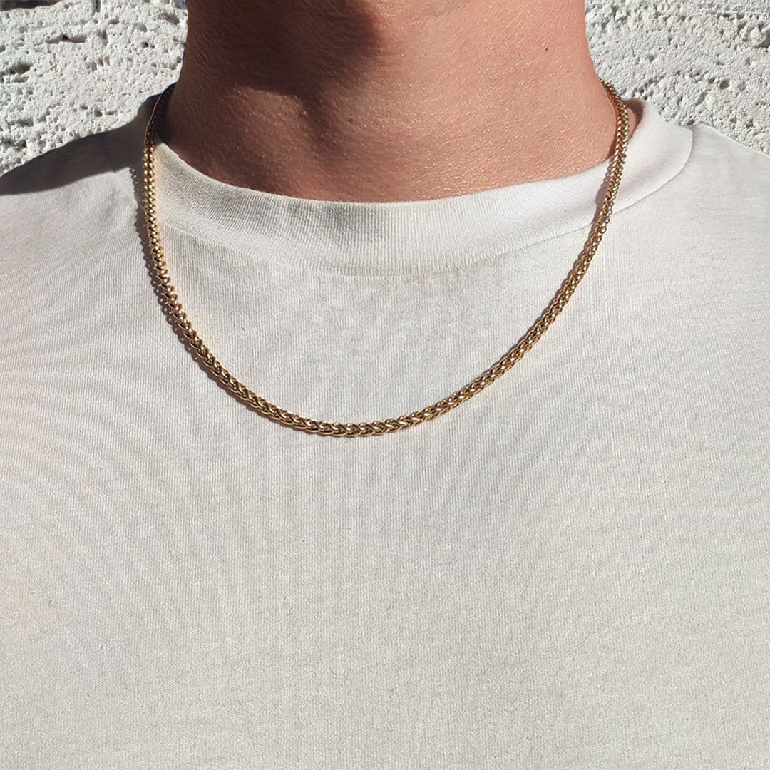Wheat Chain 3mm | Oro - Milano Ice