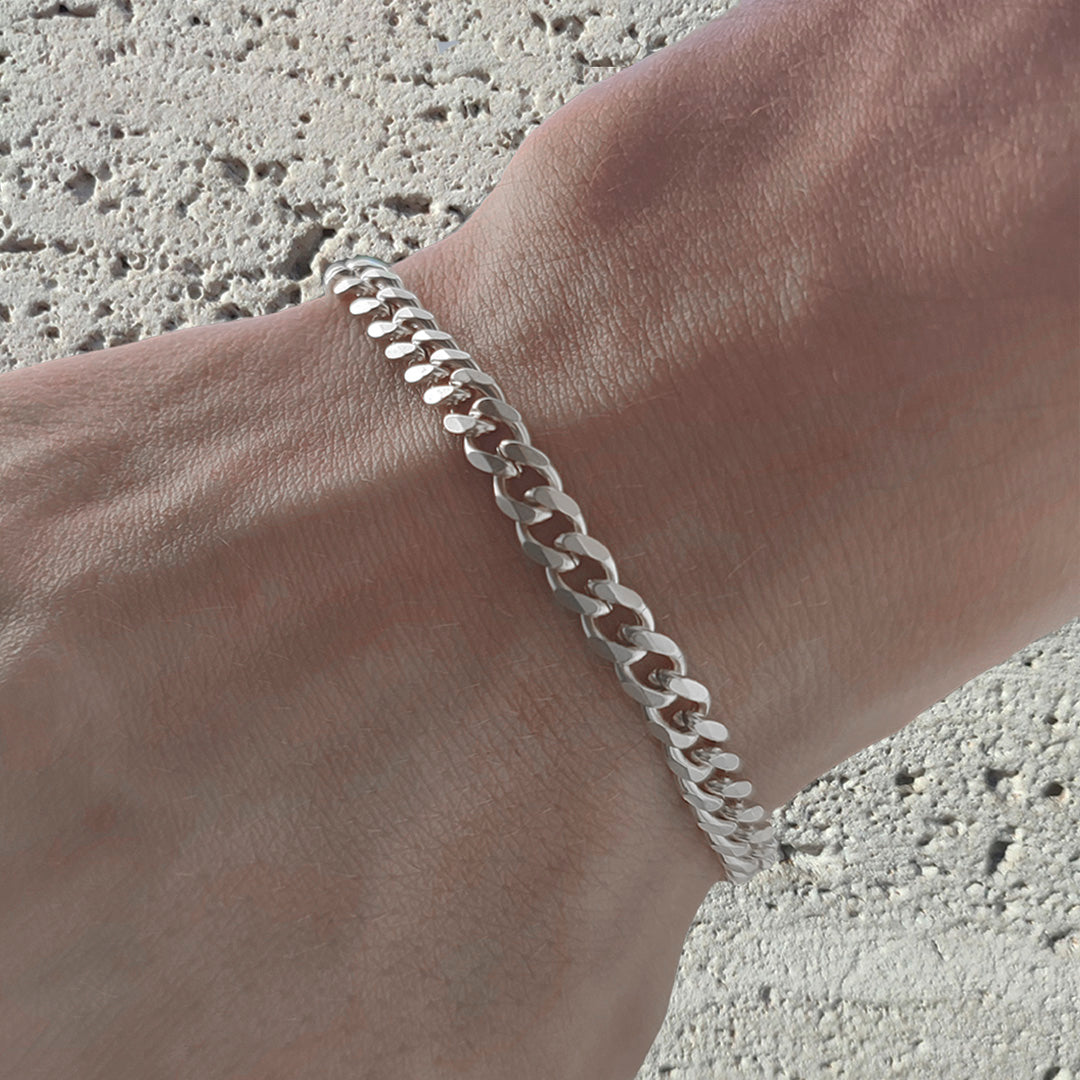 Cuban Bracelet 5mm | Argento - Milano Ice