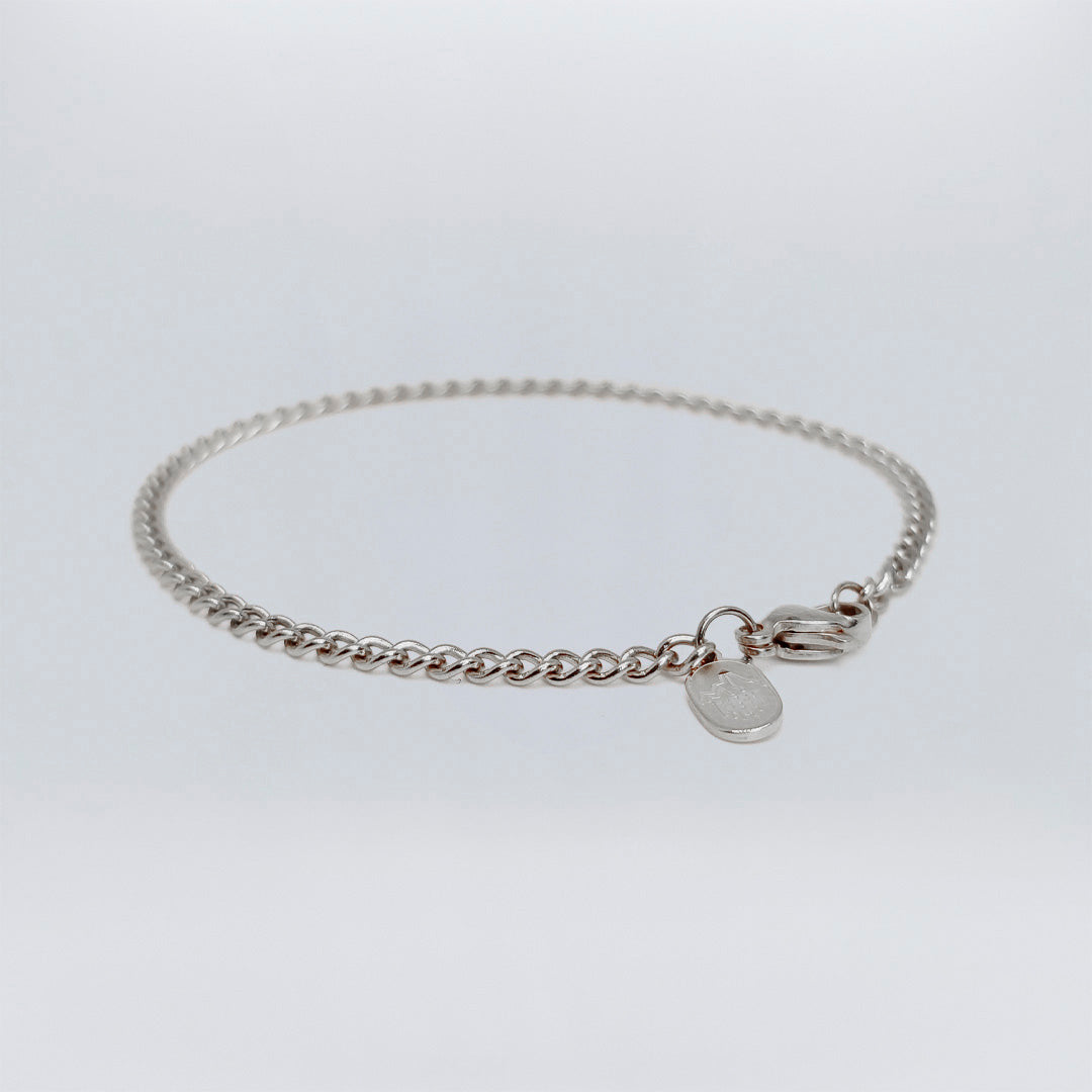 Curb Bracelet 3mm | Argento - Milano Ice