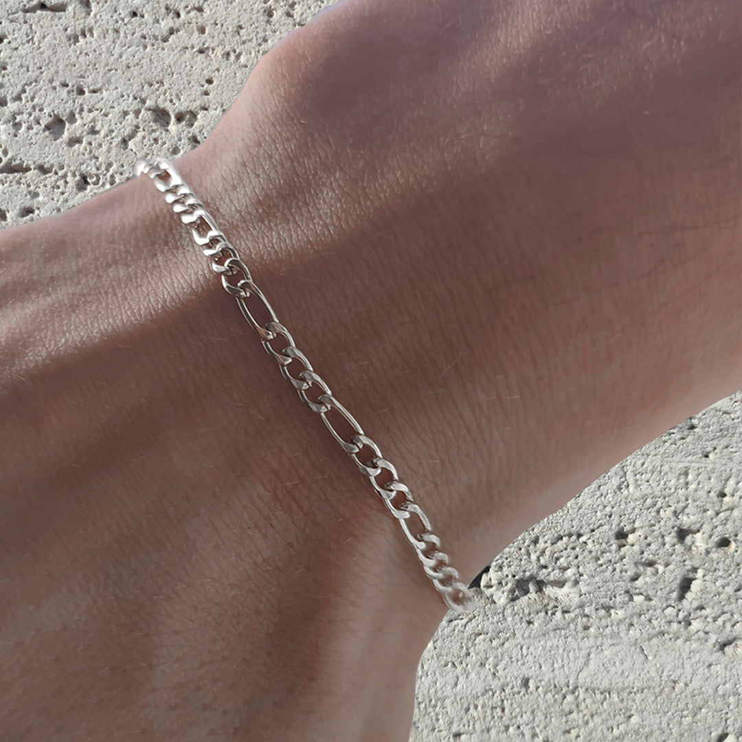 Figaro Bracelet 3mm | Argento - Milano Ice