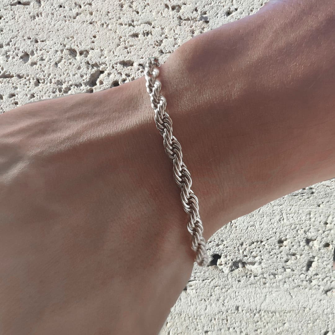 Rope Bracelet 5mm | Argento - Milano Ice